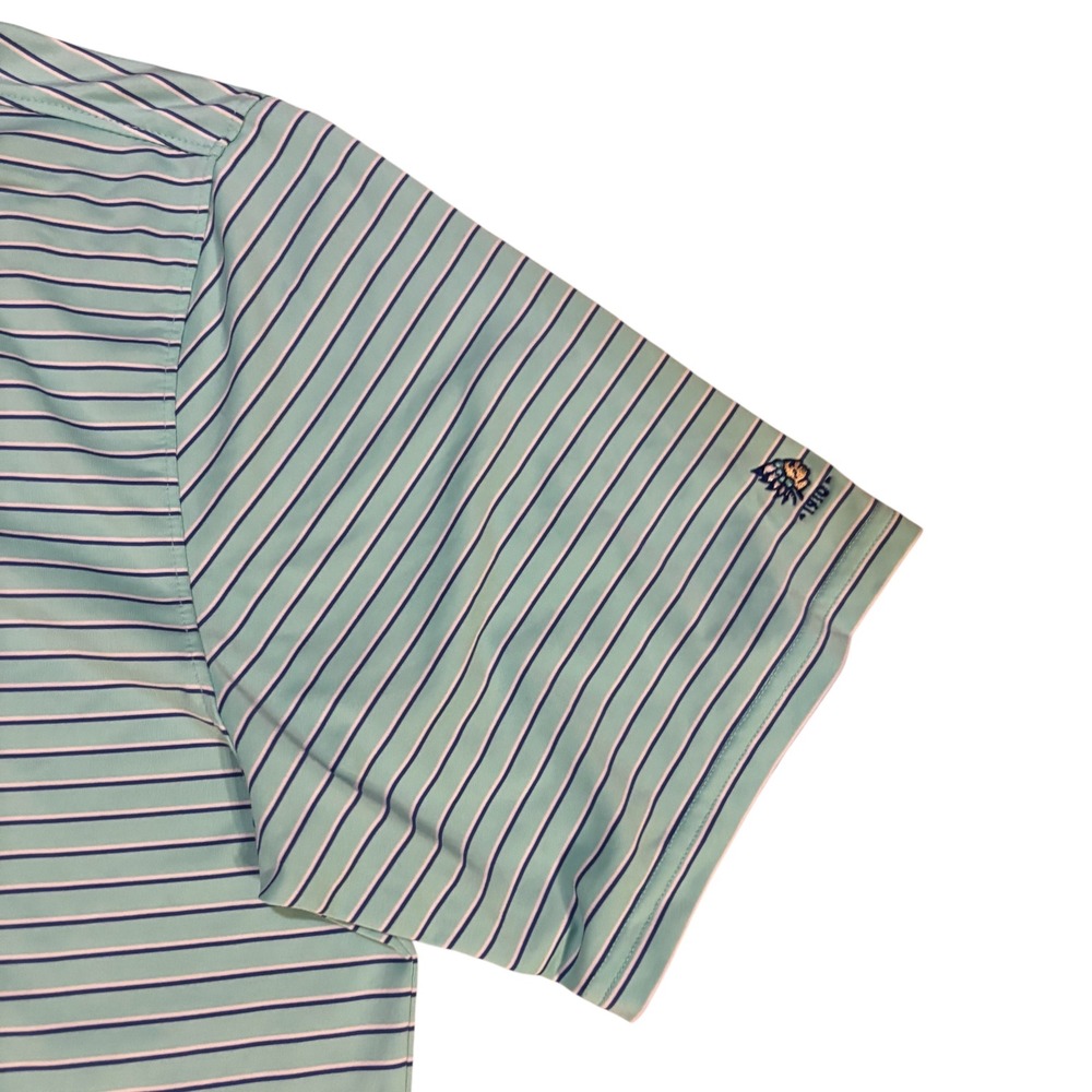 Men's Striped Polo Shirt - Blue - Picture 4 of 9